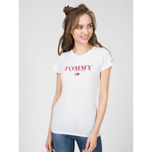 Tommy Jeans dámské bílé tričko Essential - S (YA2)